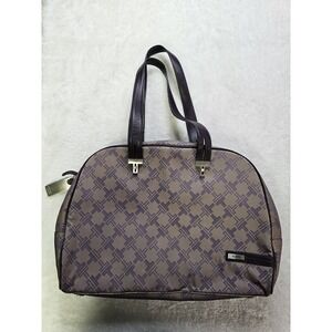 Tumi Purple & Silver Tote Travel Bag Brief Case Laptop Case Shoulder Straps